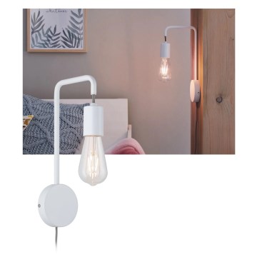 Paulmann 79811 - Candeeiro de parede CALVANI 1xE27/40W 230V branco