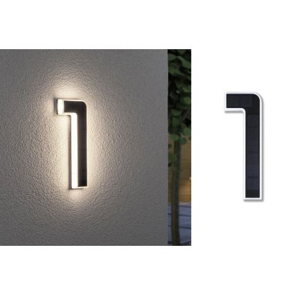 Paulmann 79842 - LED/0,2W IP44 Número de casa solar 1,2V