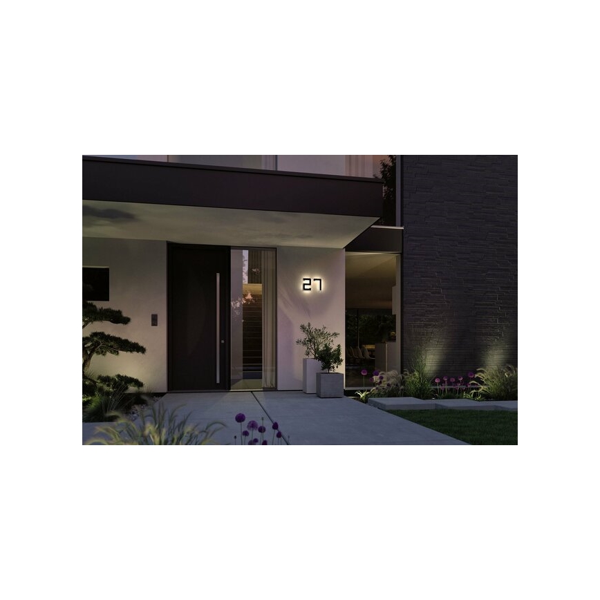 Paulmann 79842 - LED/0,2W IP44 Número de casa solar 1,2V