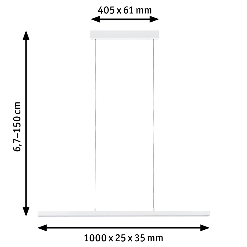 Paulmann 79903 - LED/43W Candelabro suspenso com regulação SMART LENTO 230V 2700-6000K