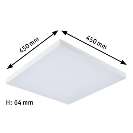 Paulmann 79905 - LED/19W Iluminação de teto RGBW com regulação VELORA 230V 3000-6500K + controlo remoto