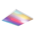 Paulmann 79910 - Candeeiro de tecto LED/31W RGBW dimerizável LORIA 230V 3000-6500K 59,5x59,5 cm branco + controlo remoto