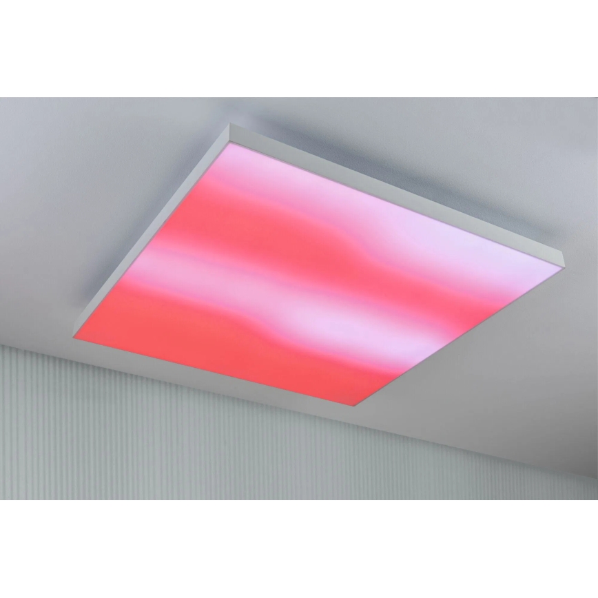 Paulmann 79910 - Candeeiro de tecto LED/31W RGBW dimerizável LORIA 230V 3000-6500K 59,5x59,5 cm branco + controlo remoto