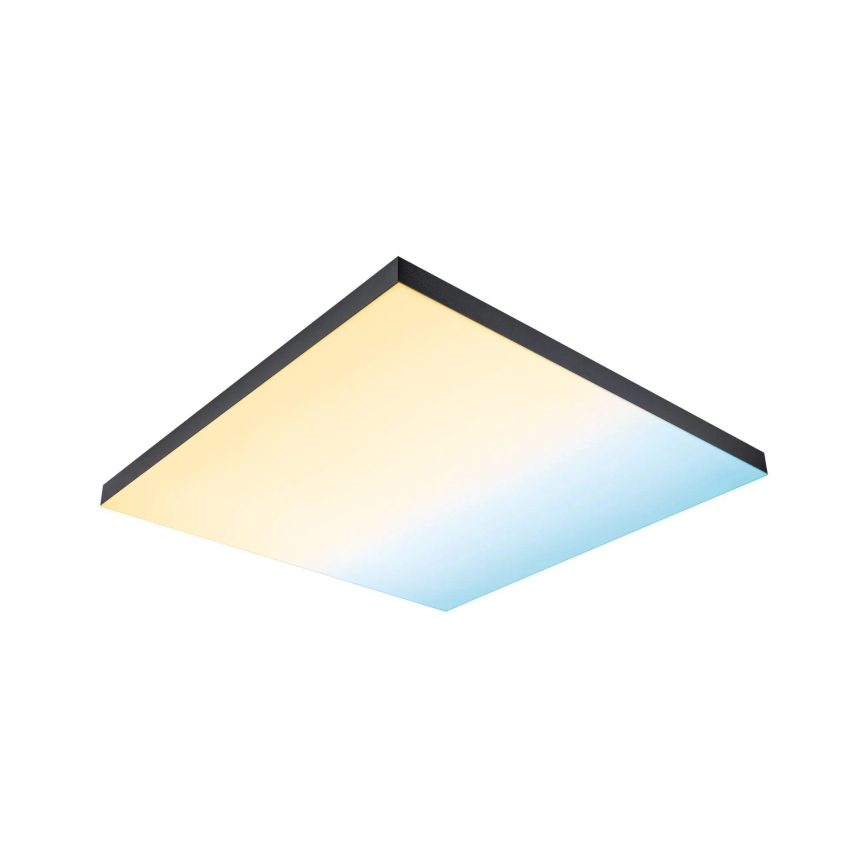 Paulmann 79913 - LED/31W RGBW Candeeiro de teto dimerizável LORIA 230V 3000-6500K 59,5x59,5 cm preto + comando remoto