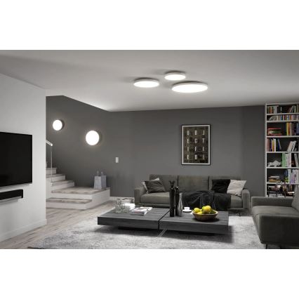 Paulmann 79928 - Candeeiro de teto LED regulável LORIA 22W 230V 2700-6500K Ø 40 cm branco
