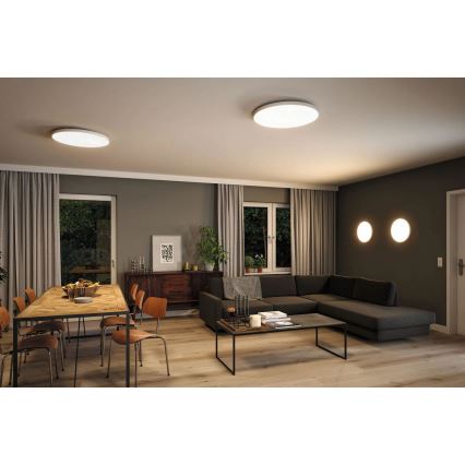 Paulmann 79929 - Luminária de teto LED/22W RGBW regulável LORIA 230V diâmetro 40 cm branca