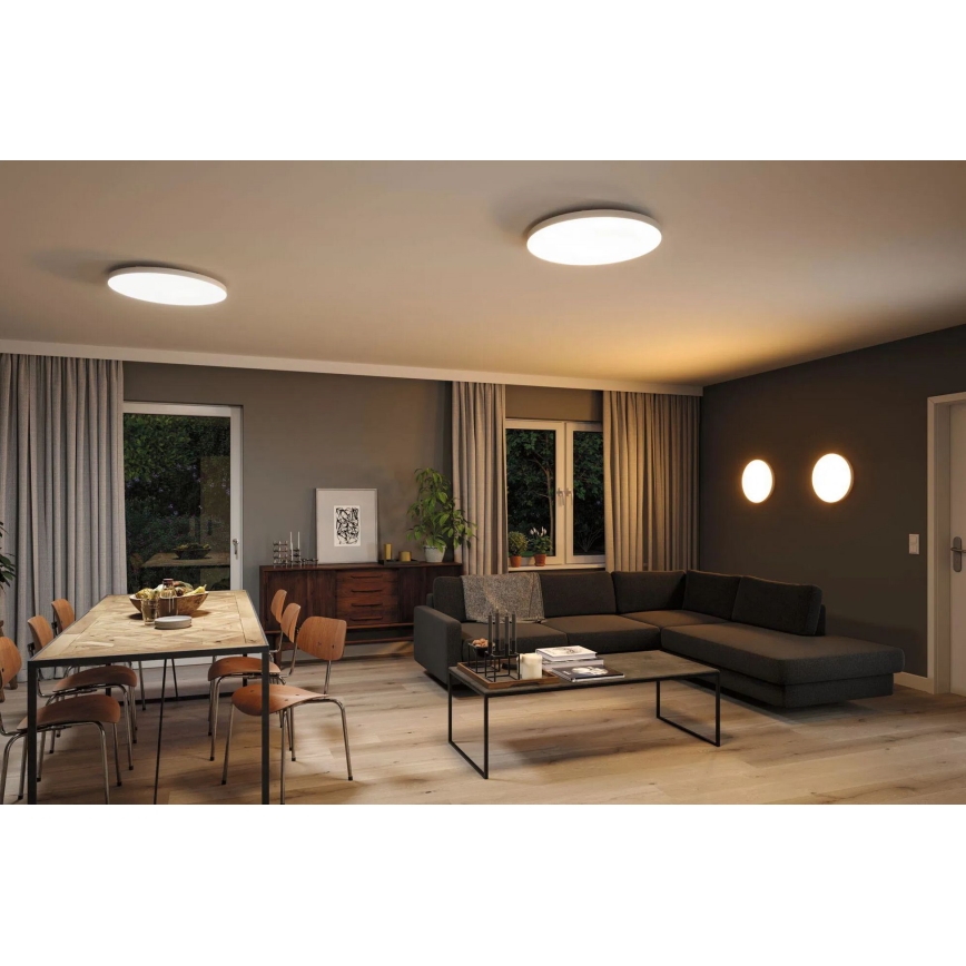 Paulmann 79929 - Luminária de teto LED/22W RGBW regulável LORIA 230V diâmetro 40 cm branca