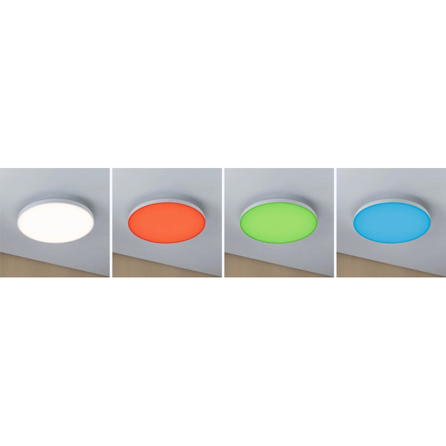 Paulmann 79929 - Luminária de teto LED/22W RGBW regulável LORIA 230V diâmetro 40 cm branca