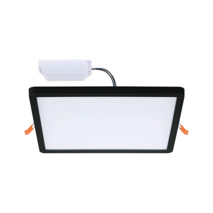 Paulmann 79967 - AREO luminária de teto encastrada para casa de banho, LED 16W, IP44, dimerizável, 230V, 23x23 cm, preto