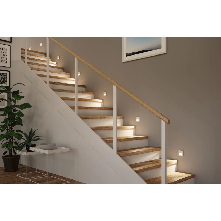 Paulmann 79999 - Iluminação de escada LED/1W TSARO 230V Follow/branco