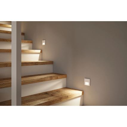 Paulmann 79999 - Iluminação de escada LED/1W TSARO 230V Follow/branco