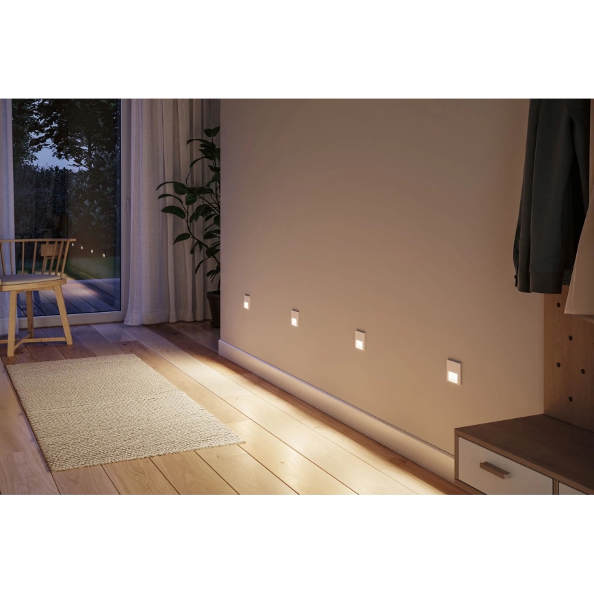 Paulmann 79999 - Iluminação de escada LED/1W TSARO 230V Follow/branco