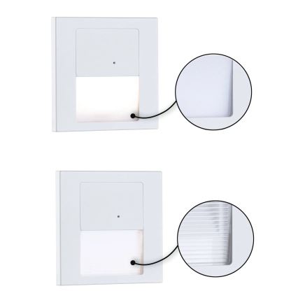 Paulmann 80002 - Iluminação de escada LED/1W com sensor TSARO 230V Lead/branco