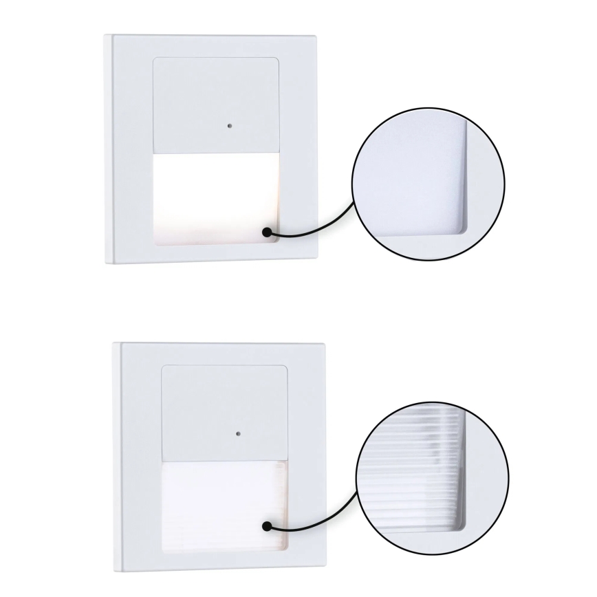 Paulmann 80002 - Iluminação de escada LED/1W com sensor TSARO 230V Lead/branco