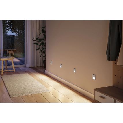 Paulmann 80003 - Iluminação de escada LED/1W com sensor TSARO 230V Lead/cromado mate