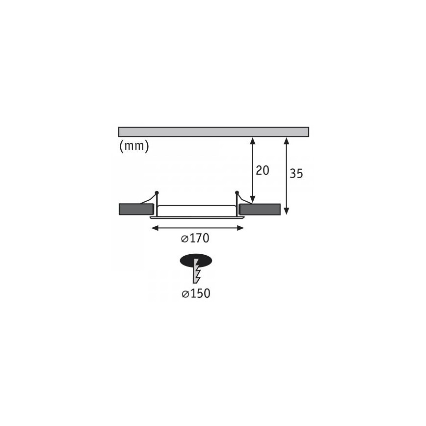 Paulmann 92062 - LED/12W IP44 Luz encastrada de casa de banho QUAL 230V 2700K