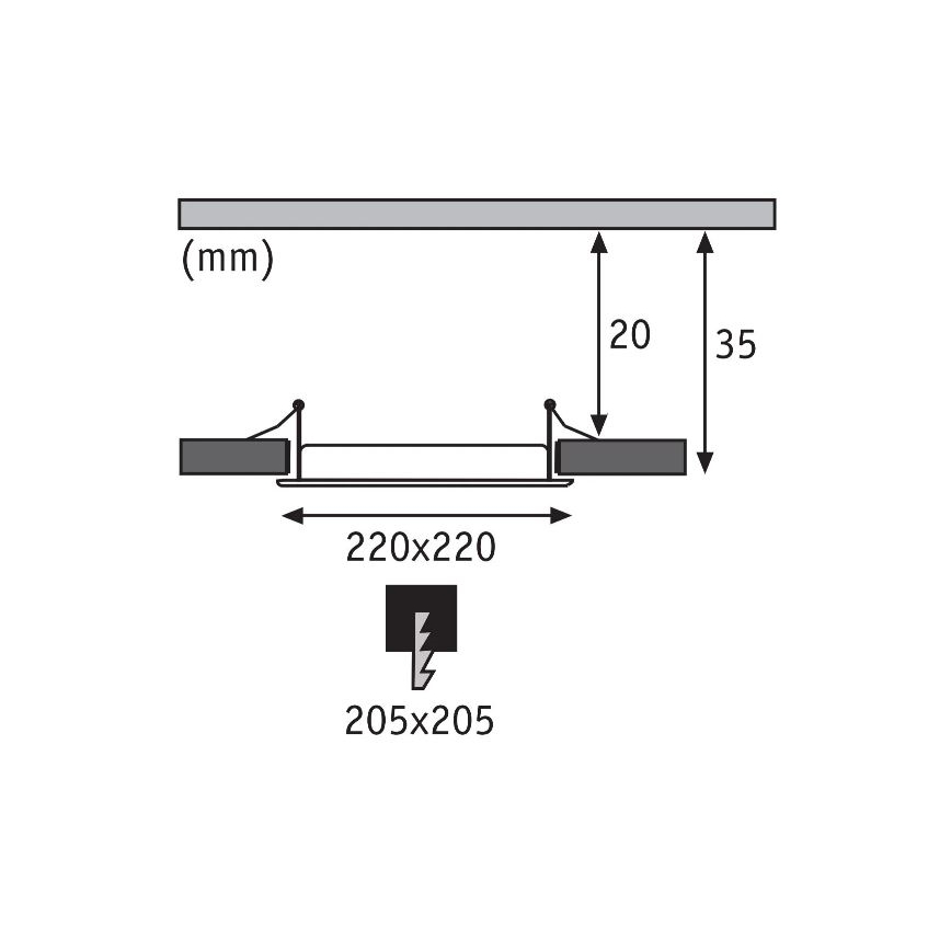 Paulmann 92066 - LED/18W IP44 Iluminação embutida de casa de banho 230V