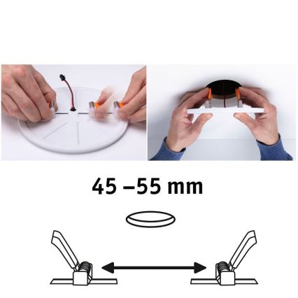 Paulmann 92387 - LED/4,5W IP44 Luz encastrada de casa de banho VARIFIT 230V