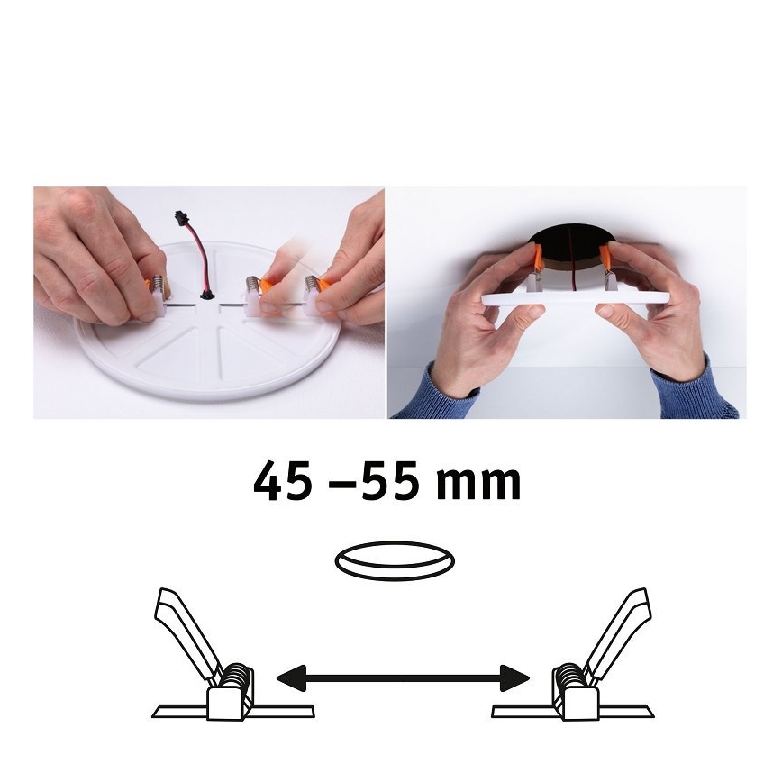 Paulmann 92387 - LED/4,5W IP44 Luz encastrada de casa de banho VARIFIT 230V