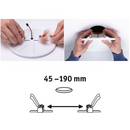 Paulmann 92392 - LED/17,5W IP44 Luz encastrada de casa de banho VARIFIT 230V