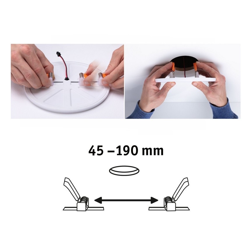 Paulmann 92392 - LED/17,5W IP44 Luz encastrada de casa de banho VARIFIT 230V