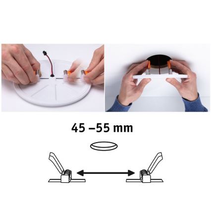 Paulmann 92393 - LED/4,5W IP44 Luz encastrada de casa de banho VARIFIT 230V