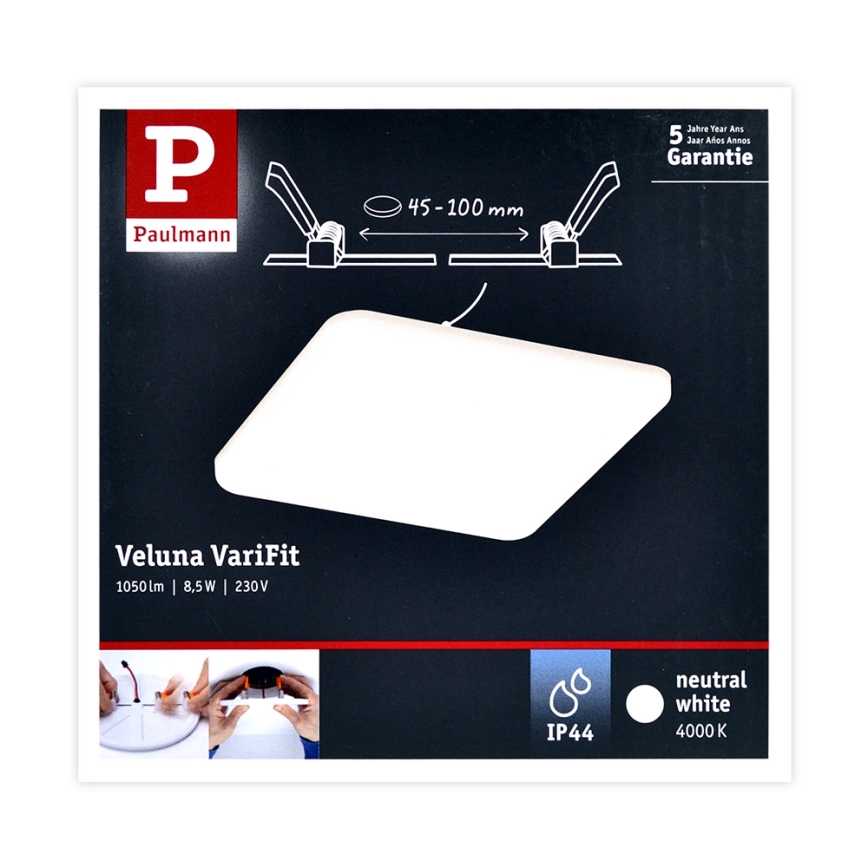 Paulmann 92397 - LED/8,5W IP44 Luz encastrada de casa de banho VARIFIT 230V