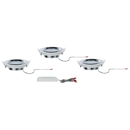Paulmann 92693 - CONJUNTO 3xLED/8W Foco de encastrar com regulação PREMIUM LINE 230/