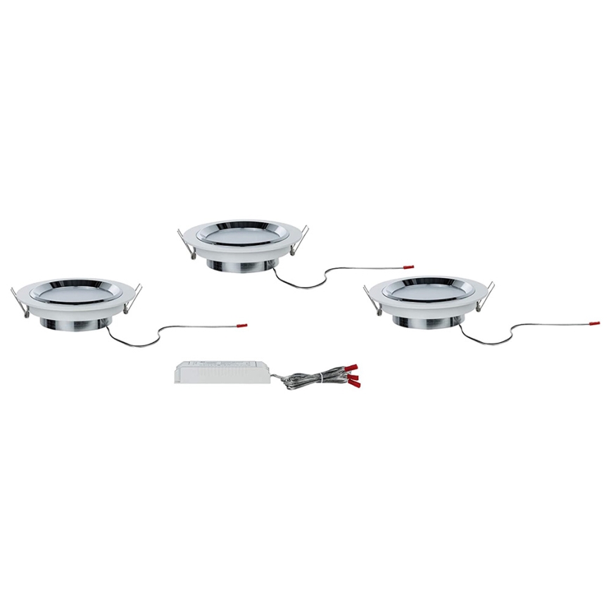 Paulmann 92693 - CONJUNTO 3xLED/8W Foco de encastrar com regulação PREMIUM LINE 230/