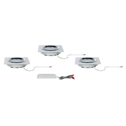 Paulmann 92695 - CONJUNTO 3xLED/8W Foco de encastrar com regulação DICE 230V