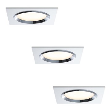 Paulmann 92695 - CONJUNTO 3xLED/8W Foco de encastrar com regulação DICE 230V