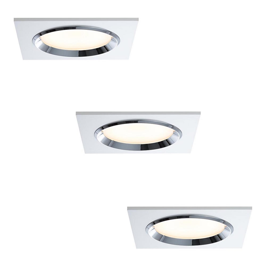 Paulmann 92695 - CONJUNTO 3xLED/8W Foco de encastrar com regulação DICE 230V