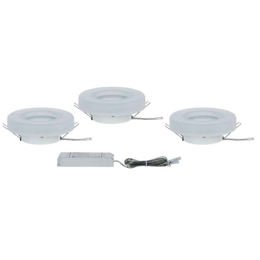 Paulmann 92704 - CONJUNTO 3xLED/5,5W Iluminação embutida de teto BAGEL 230V
