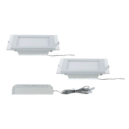 Paulmann 92706 - CONJUNTO 2xLED/7,5W Focos de encastrar com regulação DECODICE 230V