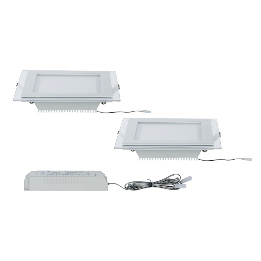 Paulmann 92706 - CONJUNTO 2xLED/7,5W Focos de encastrar com regulação DECODICE 230V