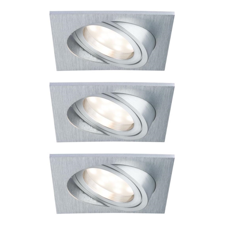 Paulmann 92799 - CONJUNTO 3x LED/6,8W IP23 Iluminação de encastrar para casa de banho COIN 230V
