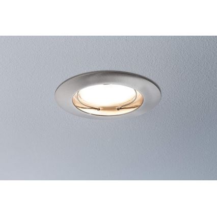 Paulmann 92827 - CONJUNTO 3xLED/7W IP44 Foco de encastrar para casa de banho com regulação COIN 230V