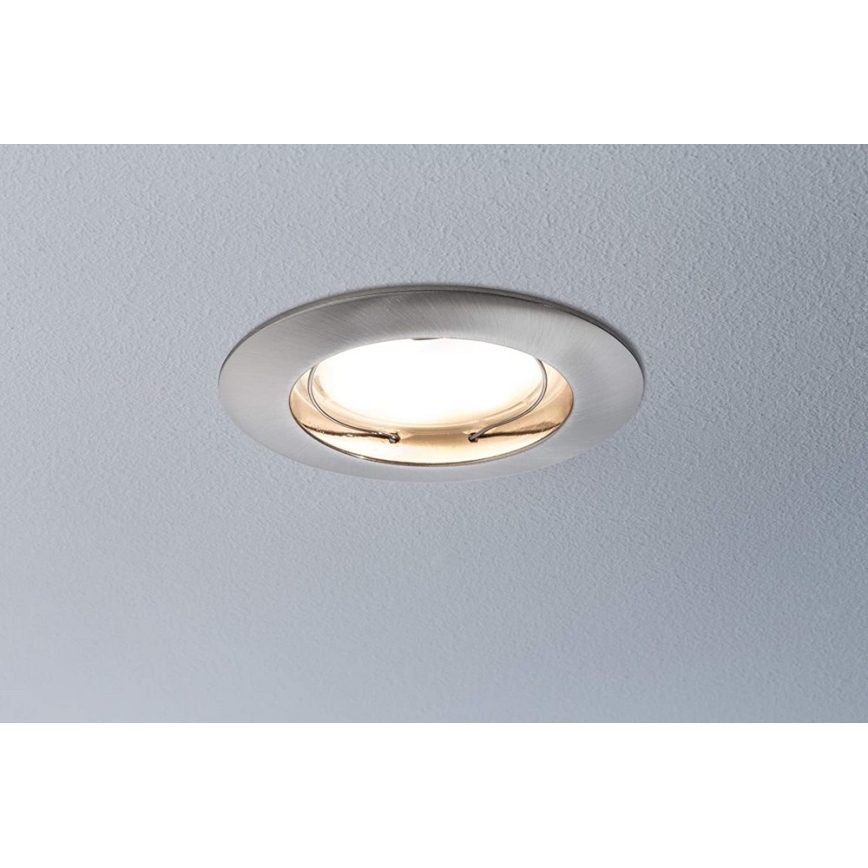Paulmann 92827 - CONJUNTO 3xLED/7W IP44 Foco de encastrar para casa de banho com regulação COIN 230V
