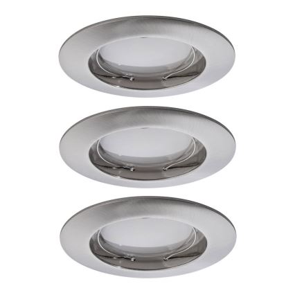 Paulmann 92827 - CONJUNTO 3xLED/7W IP44 Luminária embutida para banheiro regulável COIN 230V