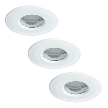 Paulmann 92847 - CONJUNTO 3xLED/7W IP65 Iluminação embutida de casa de banho com regulação COIN 230V