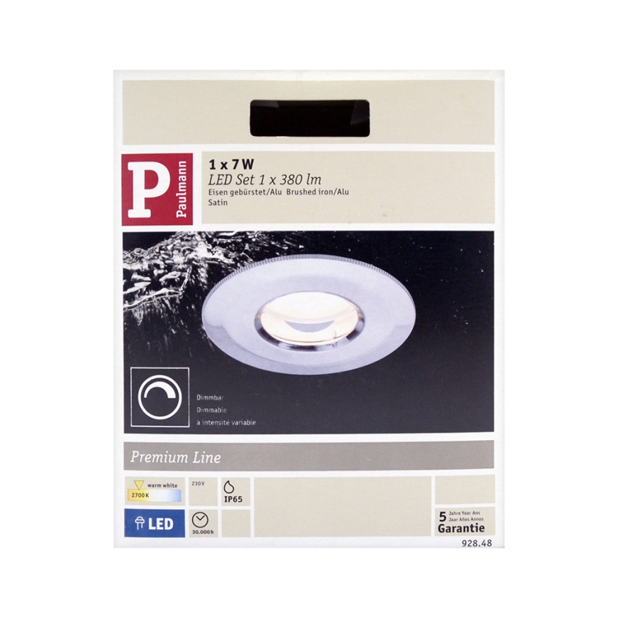 Paulmann 92848 - LED/7W IP65 Foco de encastrar de casa de banho COIN 230V