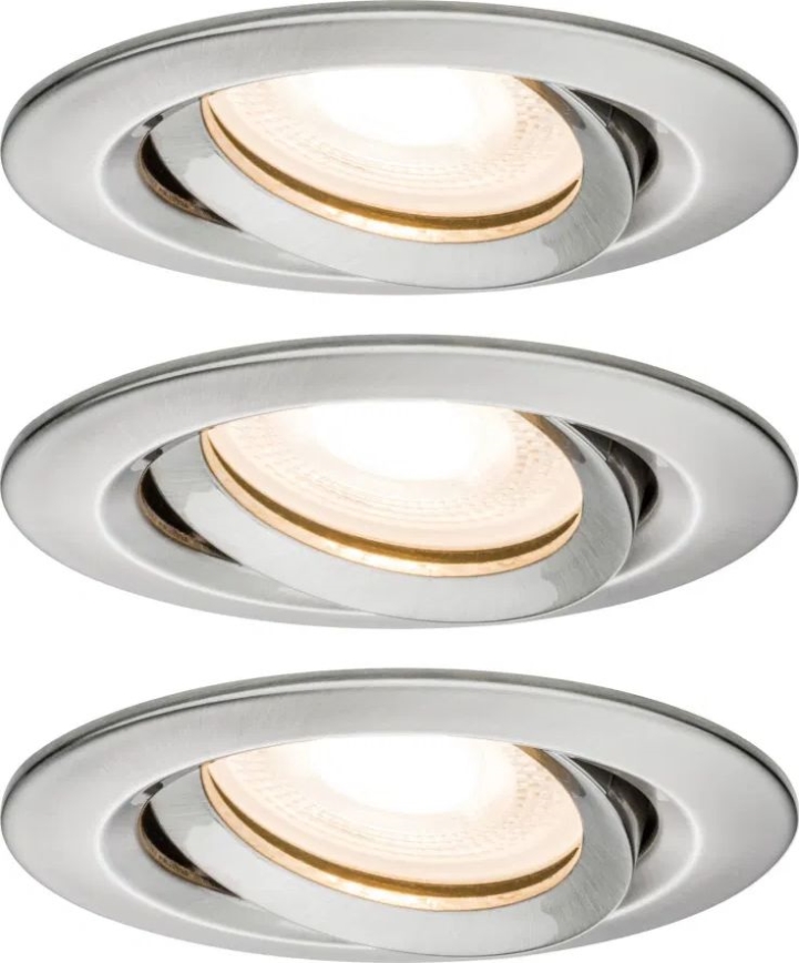Paulmann 92900 - CONJUNTO 3xGU10/7W IP65 Luminária embutida para banheiro regulável NOVA 230V
