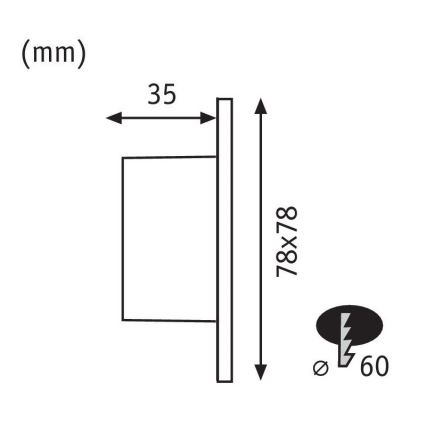 Paulmann 92922 - LED/1,7W Luz da escada WAND 230V