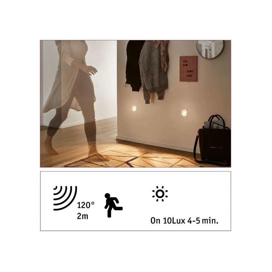 Paulmann 92925 - LED/2,7W Iluminação de escada com sensor WAND 230V 2700K
