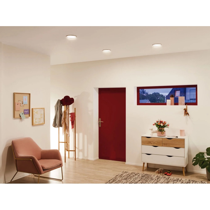 Paulmann 92946 - LED/11W IP23 Luminária de teto embutida para casa de banho AREO 230V Ø 18 cm cromo fosco