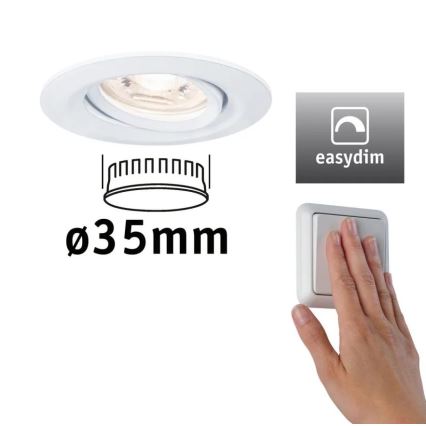 Paulmann 92970 - LED/4,2W IP23 Foco de encastrar para casa de banho com regulação COIN 230V