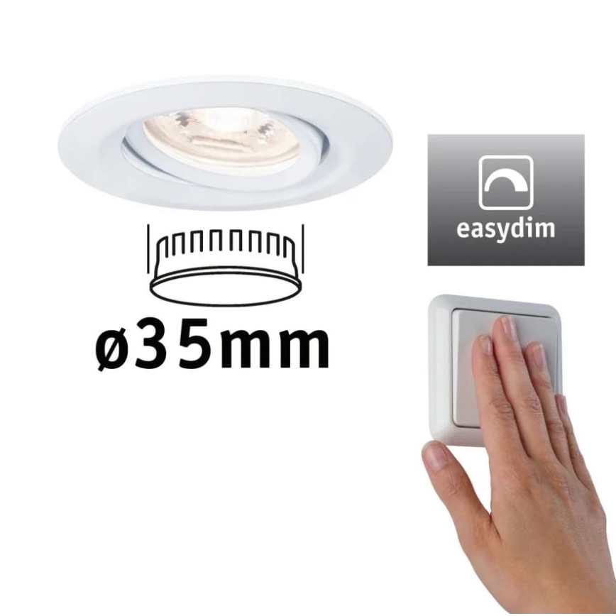 Paulmann 92970 - LED/4,2W IP23 Foco de encastrar para casa de banho com regulação COIN 230V