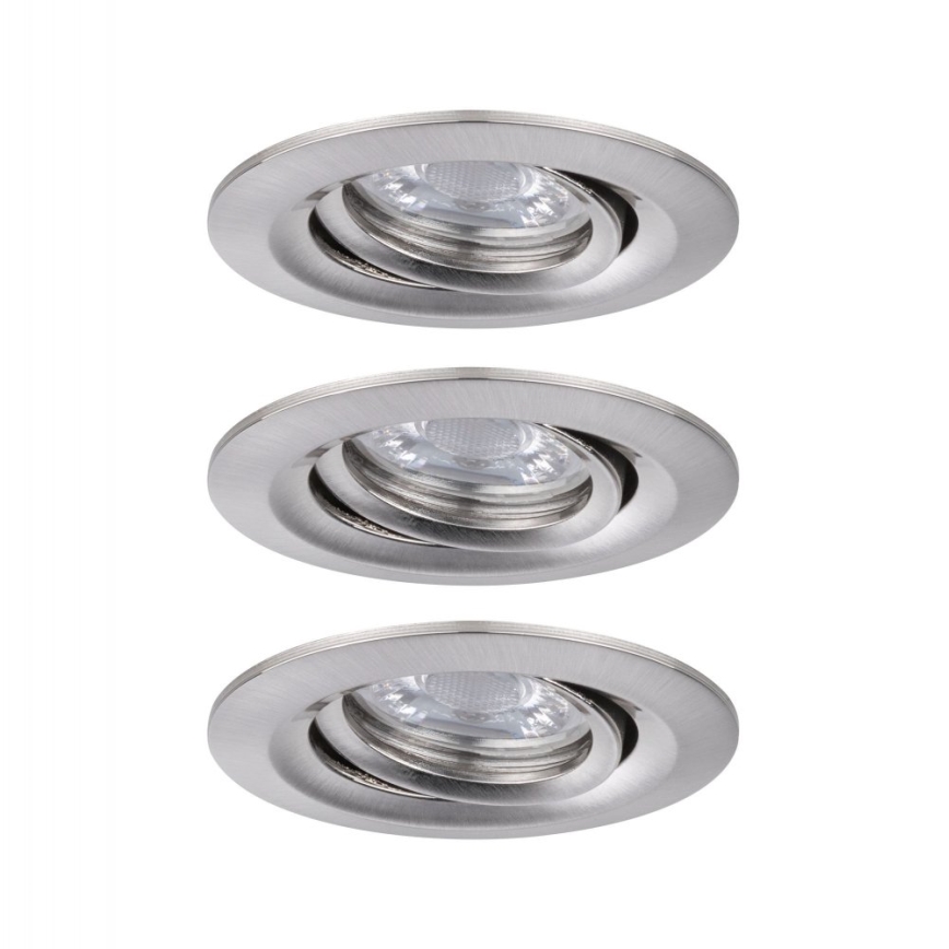 Paulmann 92973 - CONJUNTO 3xLED/4,2W IP23 Iluminação de casa de banho com regulação COIN 230V