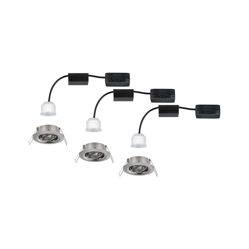 Paulmann 92973 - CONJUNTO 3xLED/4,2W IP23 Iluminação de casa de banho com regulação COIN 230V