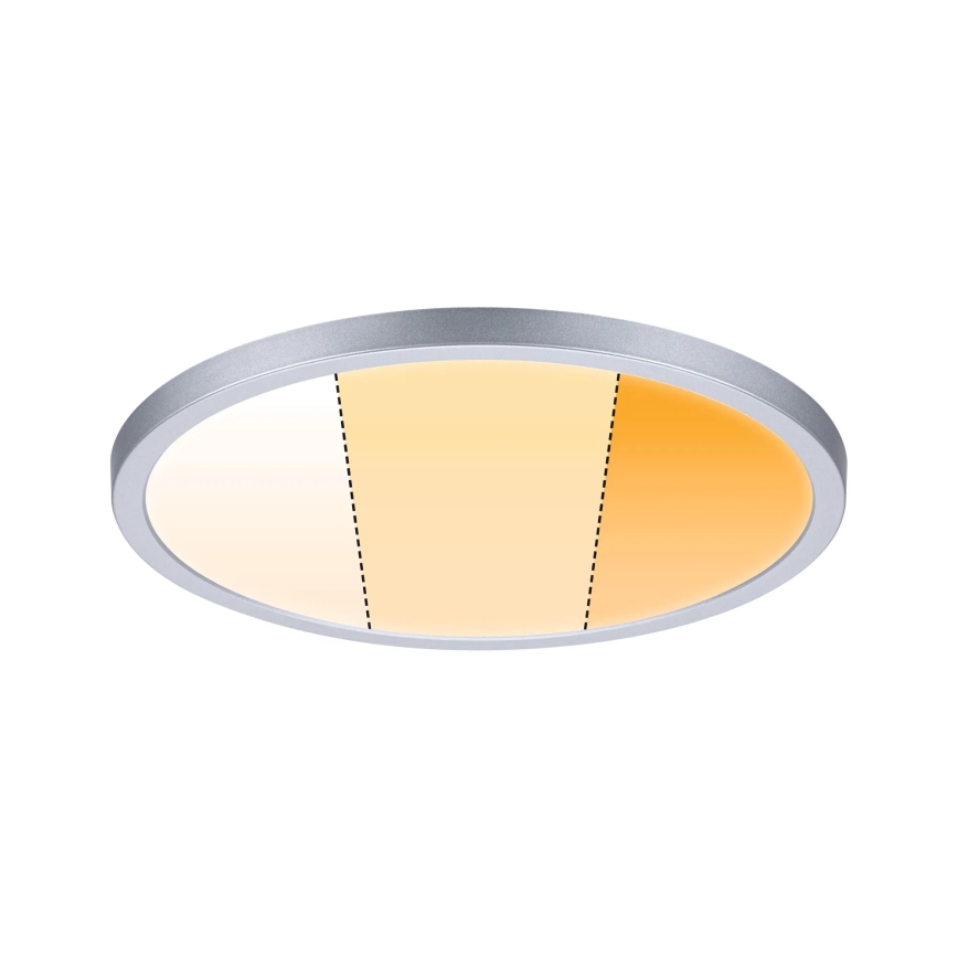 Paulmann 92992 - Luminária de embutir para casa de banho AREO, LED 16 W, IP44, 230 V, 2000/3000/4000 K, diâmetro 23 cm, cromo mate